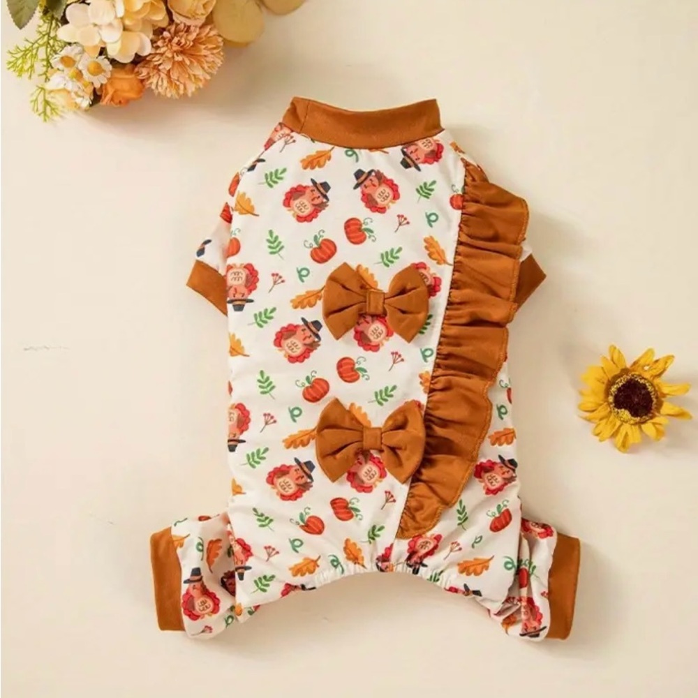 NWOT Dog Thanksgiving Outfit sz M